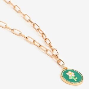 Chain Necklace with Daisy Pendant
